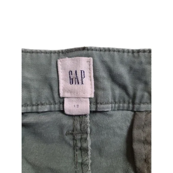 Gap Shorts Womens Size 10 Khaki Green Cotton Distressed Cuffed Pockets - Picture 5 of 5
